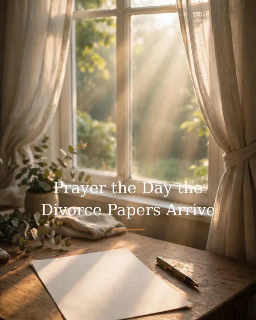 Prayer the Day the Divorce Papers Arrive