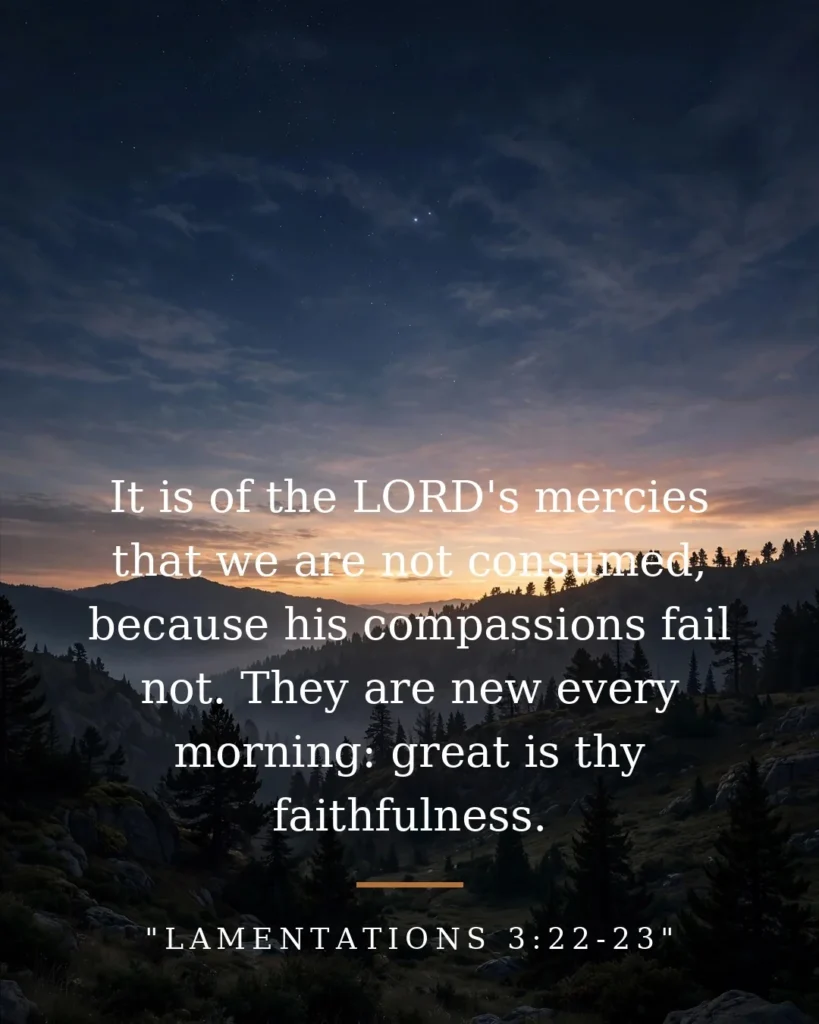 Lamentations 3:22-23